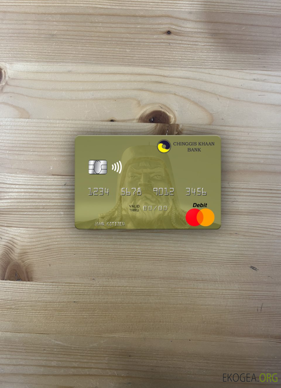 Mongolie Chinggis Khaan Bank mastercard photolook ,